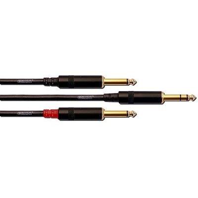 Cordial Adaptateur Y Cfy 1,5 Vpp Jack Stéréo 6,3 Mm Plaqué Or, 2 Jack Mono 6,3 Mm Plaqué Or, Longueur 1,5 M