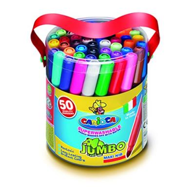 Carioca Jumbo Boîte De 50 Feutres De Coloriage Lavables