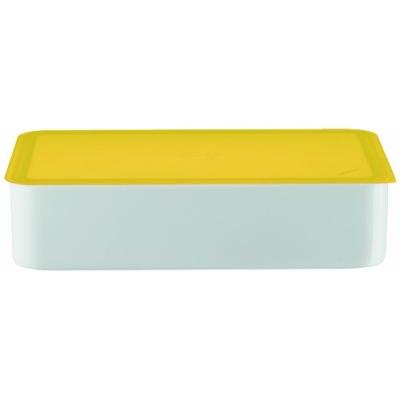 arzberg-porzellan 3330/09997/3925 boîte de conservation avec couvercle en plastique jaune 25 x 15 cm