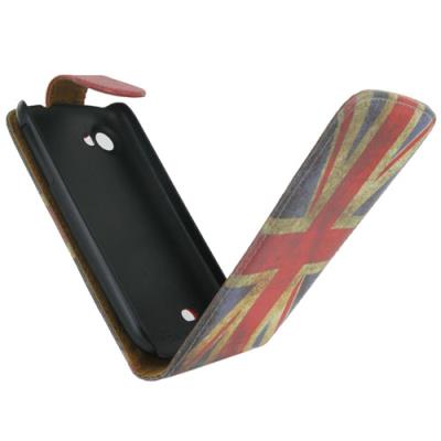 Housse à rabat drapeau UK vintage pour Wiko Cink Slim