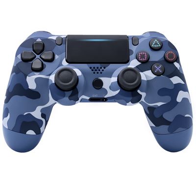 Manette générique Sans Fil Bluetooth Compatible Pour Sony Double Shock PS4 Gamepad 4 Camouflage Bleu