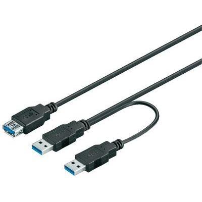Rallonge goobay usb 3.0 [2x usb 3.0 mâle type a - 1x usb 3.0 femelle type a] 0.30 m 95749
