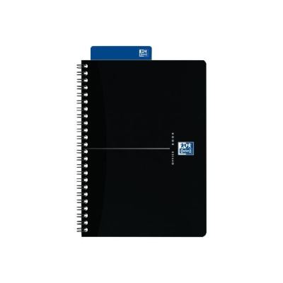 Oxford Office Smart Black Cahier reliure à anneaux métalliques A5 90 feuilles - 180 pages papier blanc gradué couverture noire…