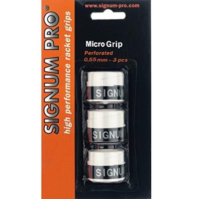 Signum overgrip micro grip-lot de 3 blanc blanc standard