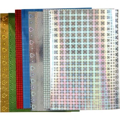 Creotime Papier holographique A4 multicolore 8 pièces