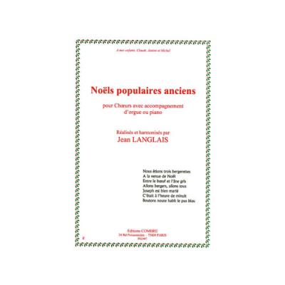 Partitions Classique Combre Langlais Jean - Noels Populaires Anciens (7) - Choeur Et Orgue Ou Piano Choeur Et Ensemble Vocal
