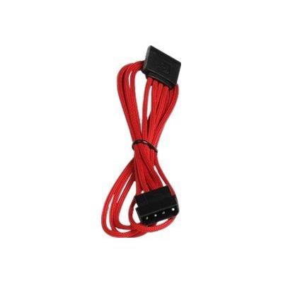 BitFenix Alchemy Premium Modding Series Multisleeved Cable - Netspanningsadapter - 4-PIN interne voeding (M) naar SATA-voeding (V) - 45 cm - gevormd - rood