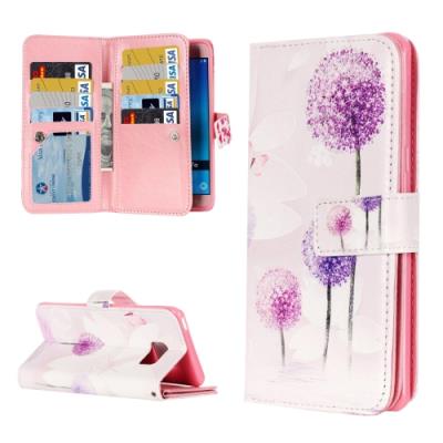 Galaxy J7 (2016) / J710 Coque housse Cuir PU Violet Pissenlit