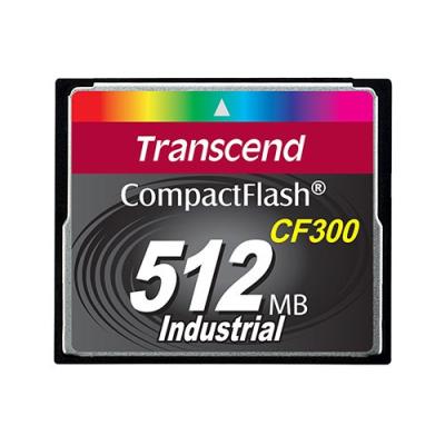 Transcend CF300 Industrial - flashgeheugenkaart - 512 MB - CompactFlash