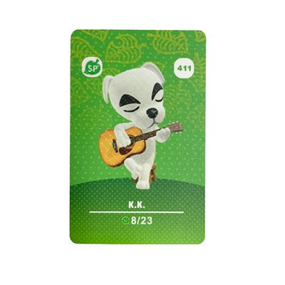 Amiibo Standard Carte pour Animal Crossing Séries 5 HAOBUY pour Nintendo Switch - NO.411 (8.6*5.4cm)