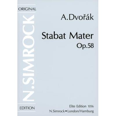 Partitions classique SIMROCK DVORAK ANTONIN - STABAT MATER OP. 58 - 4 SOLOISTS, MIXED CHOIR AND ORCHESTRA Choeur et ensemble vocal