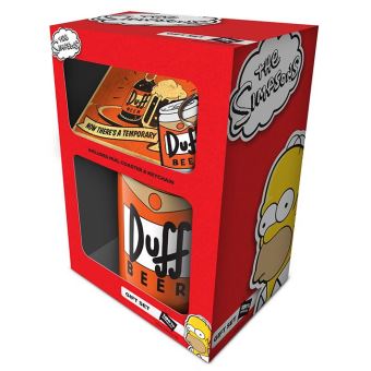 THE SIMPSONS - Gift Set - Mug, Sous-verre & Porte-clés - Duff