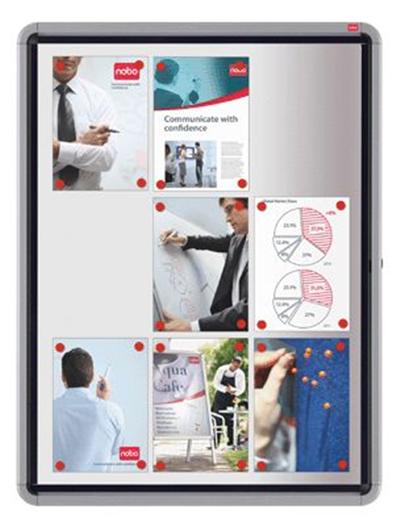 Nobo - Vitrine Exterieur Fond Metal Pour 9 Documents A4