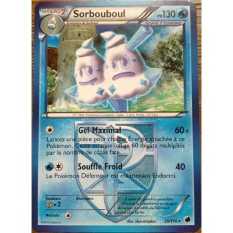 Sorbouboul Reverse 130pv 29//116 Glaciation Plasma Carte Pokemon Rare neuve fr