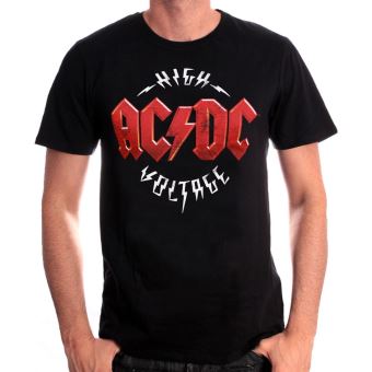 Tshirt Acdc Acdc High Voltage Noir L Autres Vetements Achat Prix Fnac