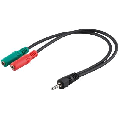 Wentronic 50467 câble 3.5mm 0.3 m noir, vert, rouge goobay