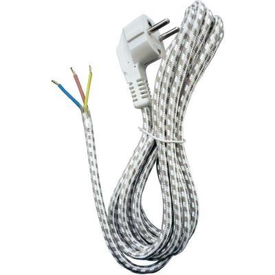 Câble de raccordement goobay [ prise mâle + contact de protection - câble, extrémités ouvertes] blanc, gris 3 m