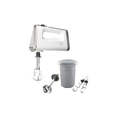 Krups 3 Mix 9000 Deluxe GN 9031 - handmixer - wit/ grijs/ geborsteld roestvrij staal