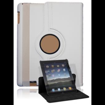iPad 2/3 Etui cuir 360° blanc - 1