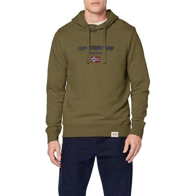 Napapijri Bonthe H New Olive Green Sweat-Shirt À Capuche Homme