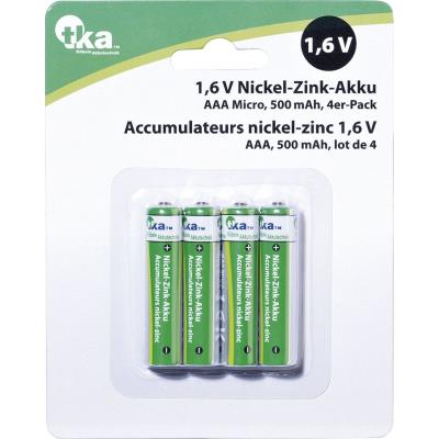 Accumulateurs nickel-zinc format AAA, capacité 500 mAh