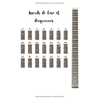 Cahier de tablatures guitare - Inclus accords de base et diagramme