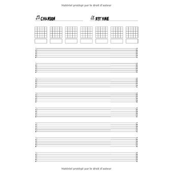 Cahier de musique tablature guitare cahier de musique - Cdiscount