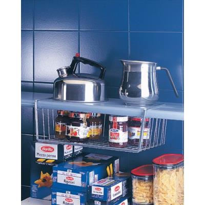 Metaltex Lot De 2 Corbeilles à Suspendre 50 Cm Argenté - Rangement Cuisine Polytherm Garantie 3 Ans