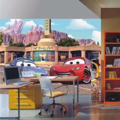 Papier peint Flash Mcqueen et Sally Cars Disney