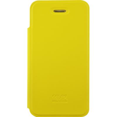 Etui folio colorblock jaune pour iphone 4 4s avec emplacement pour carte