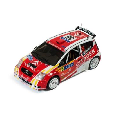 Ixo - ram245 - citroën c2 s1600 - tour de corse 2006 - echelle 1 43 - blanc rouge orange