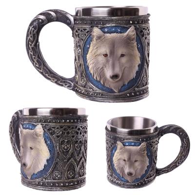 Chope avec emblème Loup