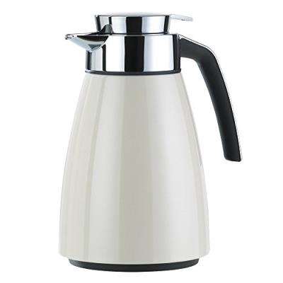 Emsa 2029496 bell pichet isotherme fermeture quick tip 1,5 l blanc crème métallique
