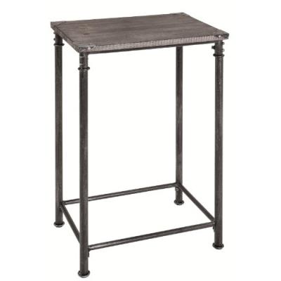 Haku möbel 27521 console acier/bois massif de sapin noir/gris teinte