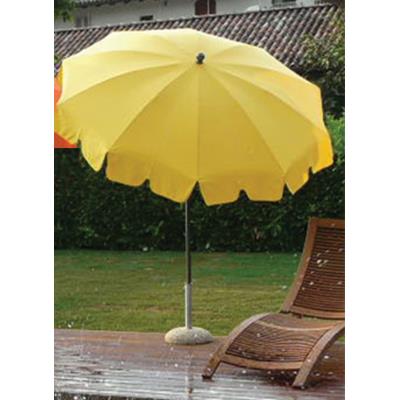 Parasol rond centré coloris Jaune - Dim : H 230 x D 200/10 cm-PEGANE-