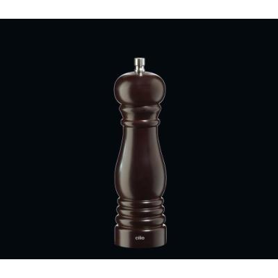 TOPGOURMET CILIO ROMA MOULIN À SEL HÊTRE LAQUÉ MARRON FONCÉ 18 CM