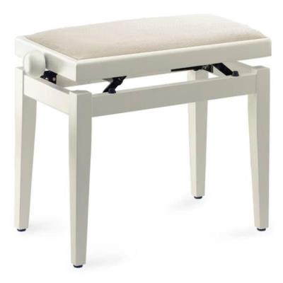 STAGG Banquette Piano Pelote Velours Blanc