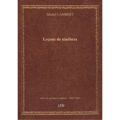 Leçons de ténèbres