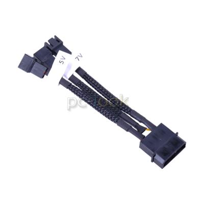 Réducteur de Tension pour Ventilateur - 5V/7V/12V - 10cm - Gaine Noire