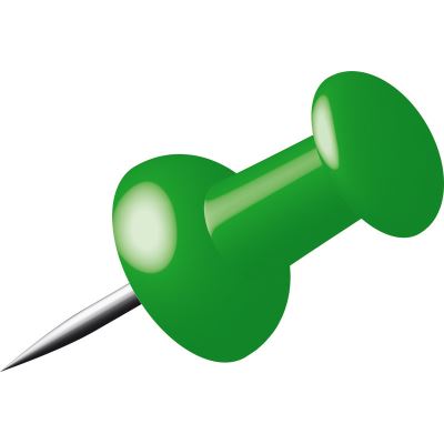 Alco AL-662-18 Pushpins Box A 40 Pièces Vert foncé