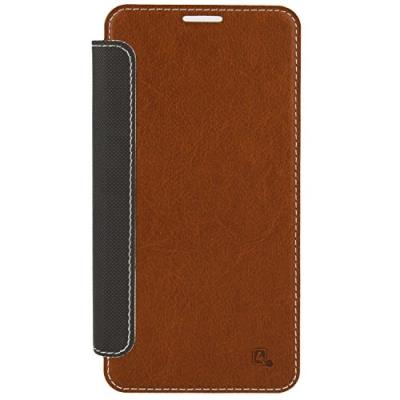 4Smarts Etui rabat latéral dos transparent pour Samsung Galaxy S6 Edge Plus coloris marron
