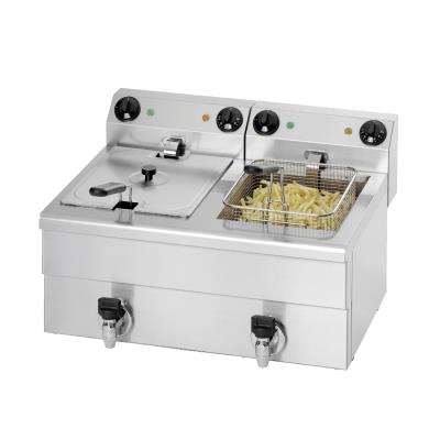 Friteuse 10+10L avec vidange FE102