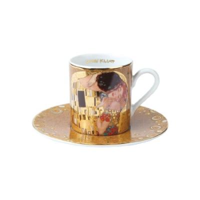 goebel 66515677 tasse à espresso avec sous-tasse motif le baiser de gustav klimt