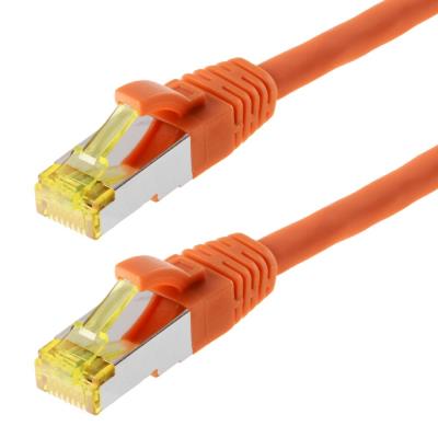 Patchcable s ftp (pimf) cat 6a orange 1,5m - patchcable avec schmalem knickschutz helos 118187
