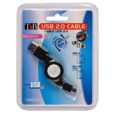 Mini usb 5p rallonge Câble retractab usb 2.0 - TNB