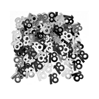 Confettis de table 18 ans noirs (14 g)