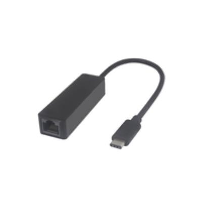 Usb3.1 type c to rj45 adapter 10 100 1000mbps, black, 5gbps 0,2m microconnect usb3.1cethb