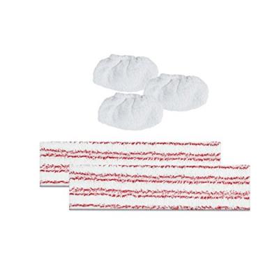 Polti kit 3 bonnettes + 2 serpillieres microfibreserpillères microfibre compatible vaporetto