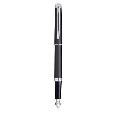 Waterman Hémisphàre Stylo Plume À Pointe Fine Attributs Chromés Mat Noir