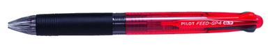 Stylo bille rétractable multifonctions FEED GP4 1,0mm Begreen Rouge Pilot